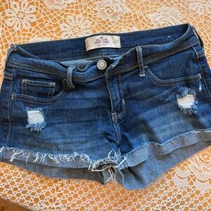 Hollister Distressed Blue Jean Shorts